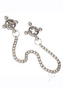 Nipple Grips 4-point Nipple Press With Chain - Silver